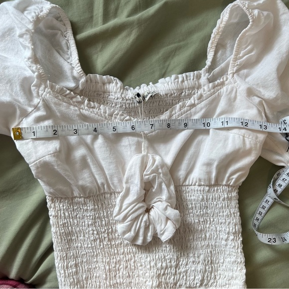 NWOT Abercrombie & Fitch Short Sleeve Smocked Waist Top - Picture 7 of 11